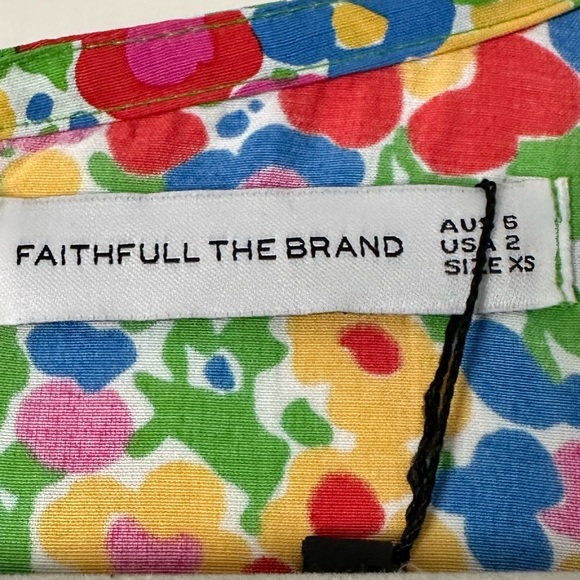 NWT FAITHFULL THE BRAND RAPHAELA MIDI DRESS | LA FORTUNA FLORAL | XS - Picture 7 of 7